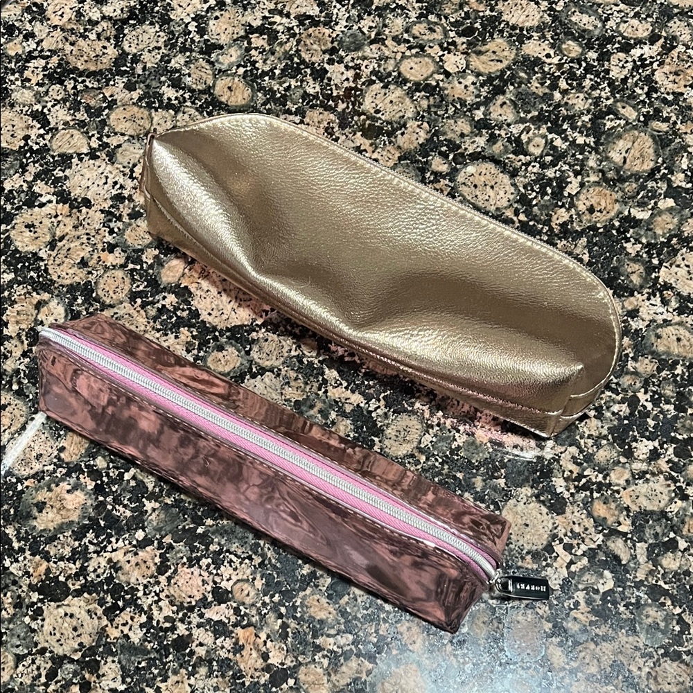 Morphe Gold and Pink Cosmetic Bag Duo